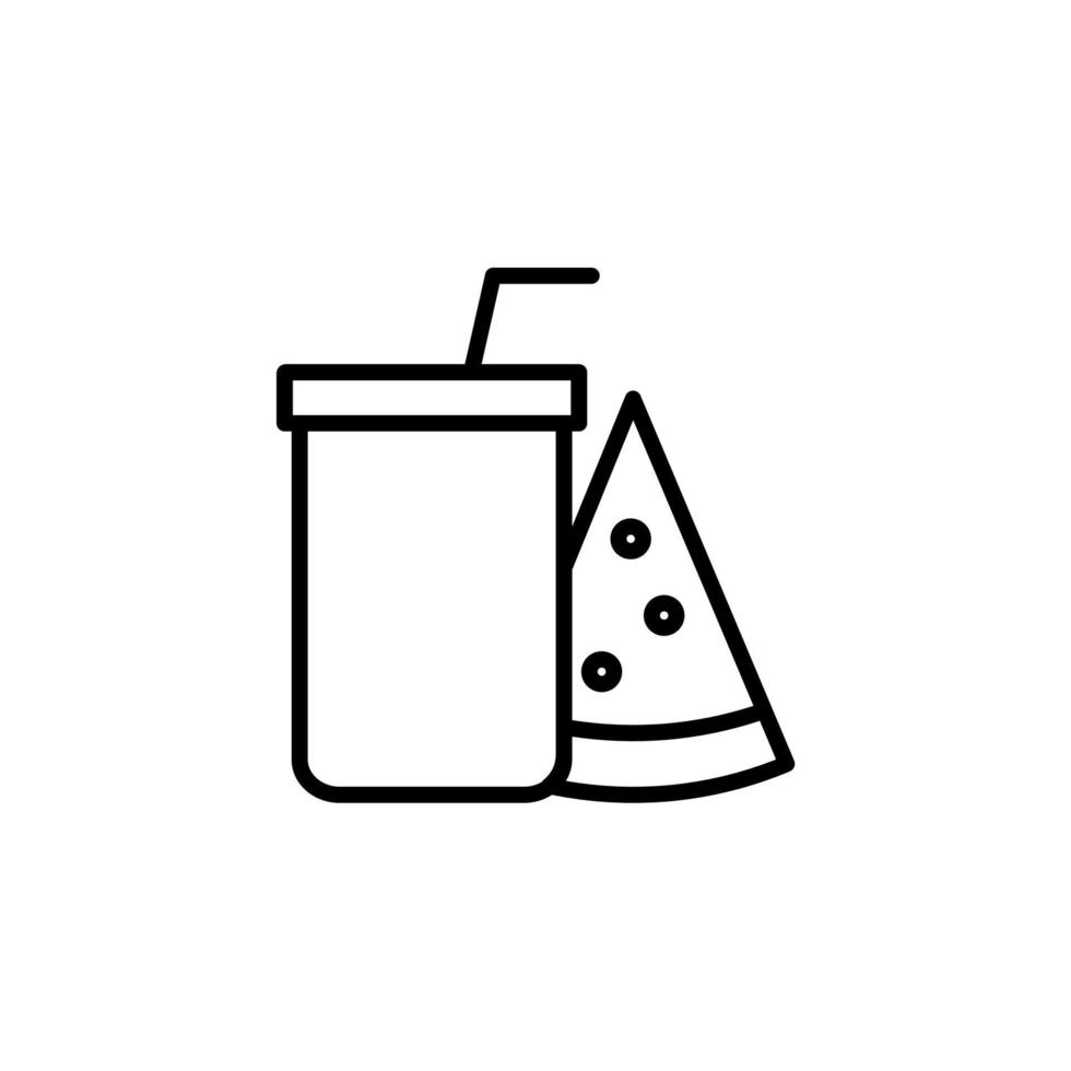 Drink and Food Line Icon, Vector, Illustration, Logo Template. Suitable For Many Purposes. vector