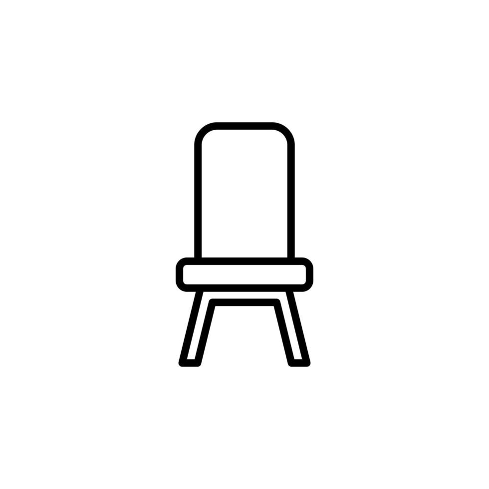 silla, icono de línea de asiento, vector, ilustración, plantilla de logotipo. adecuado para muchos propósitos. vector