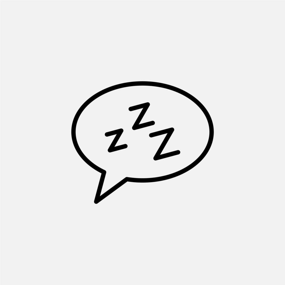 dormir, siesta, icono de línea nocturna, vector, ilustración, plantilla de logotipo. adecuado para muchos propósitos. vector