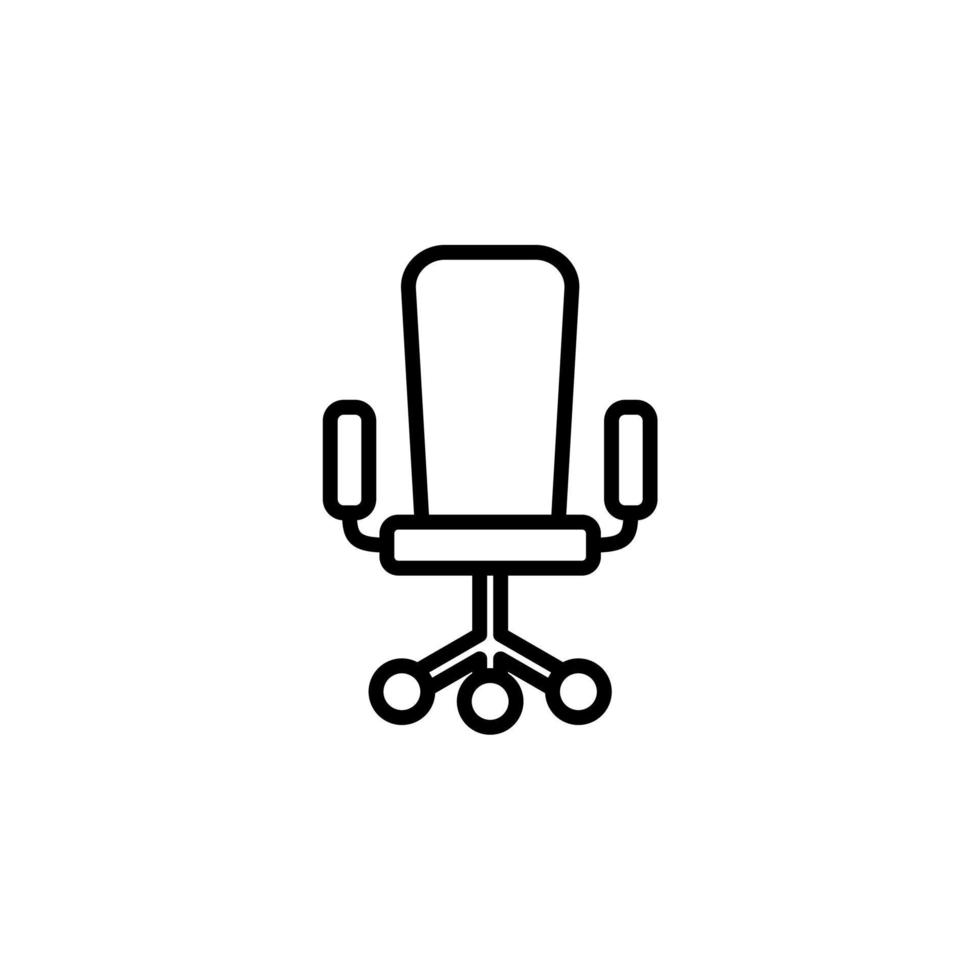 silla, icono de línea de asiento, vector, ilustración, plantilla de logotipo. adecuado para muchos propósitos. vector