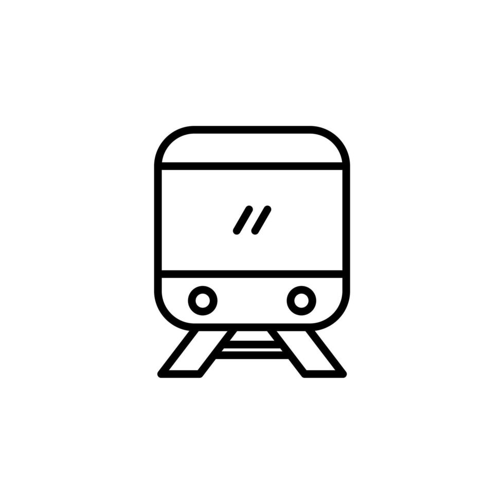 tren, locomotora, icono de línea de transporte, vector, ilustración, plantilla de logotipo. adecuado para muchos propósitos. vector