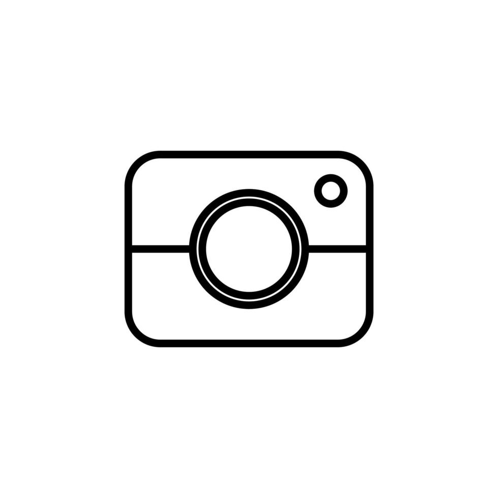 Camera, Photography, Digital, Photo Line Icon, Vector, Illustration, Logo Template. Suitable For Many Purposes. vector