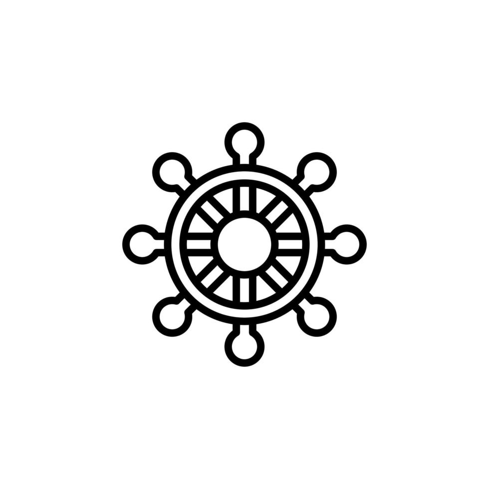 Rudder Line Icon, Vector, Illustration, Logo Template. Suitable For Many Purposes. vector