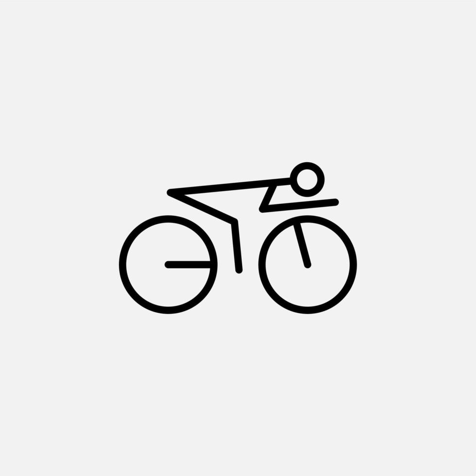 bicicleta, icono de línea de bicicleta, vector, ilustración, plantilla de logotipo. adecuado para muchos propósitos. vector