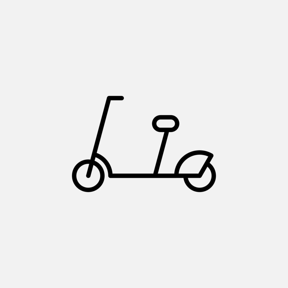 Scooter, Kick Scooter Line Icon, Vector, Illustration, Logo Template. Suitable For Many Purposes vector
