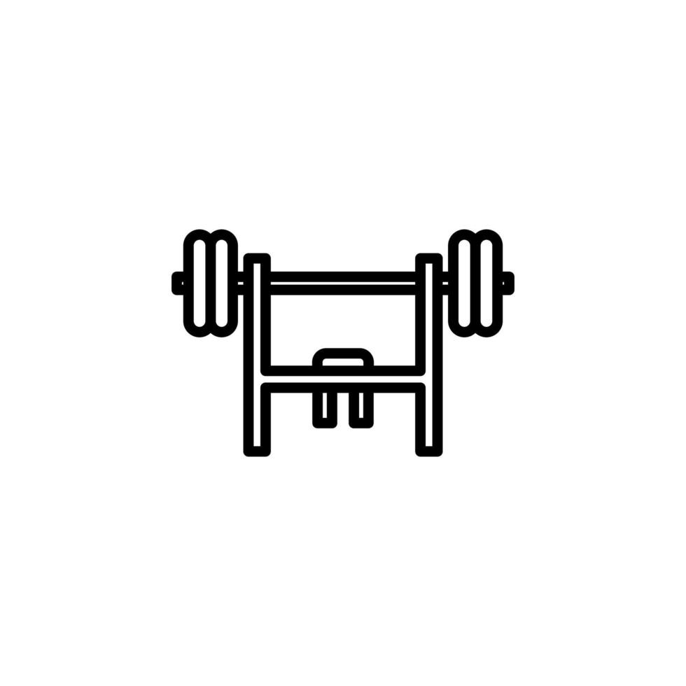 Gym, Fitness, Weight Line Icon, Vector, Illustration, Logo Template. Suitable For Many Purposes. vector
