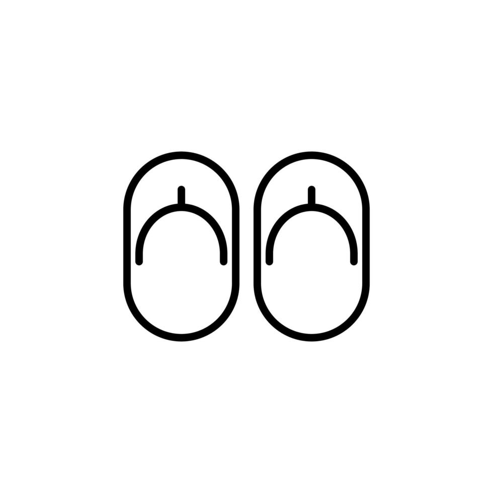 Sandal, Footwear, Slipper, Flip Flop Line Icon, Vector, Illustration, Logo Template. Suitable For Many Purposes. vector