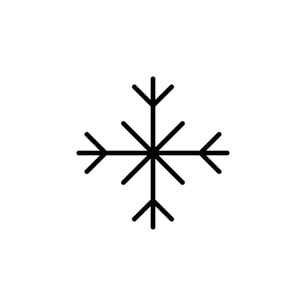 Winter, Snowfall, Snow, Snowflake Line Icon, Vector, Illustration, Logo Template. Suitable For Many Purposes. vector