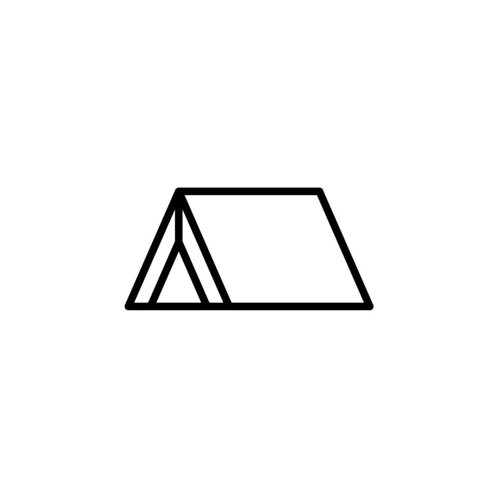 campamento, carpa, camping, icono de línea de viaje, vector, ilustración, plantilla de logotipo. adecuado para muchos propósitos. vector