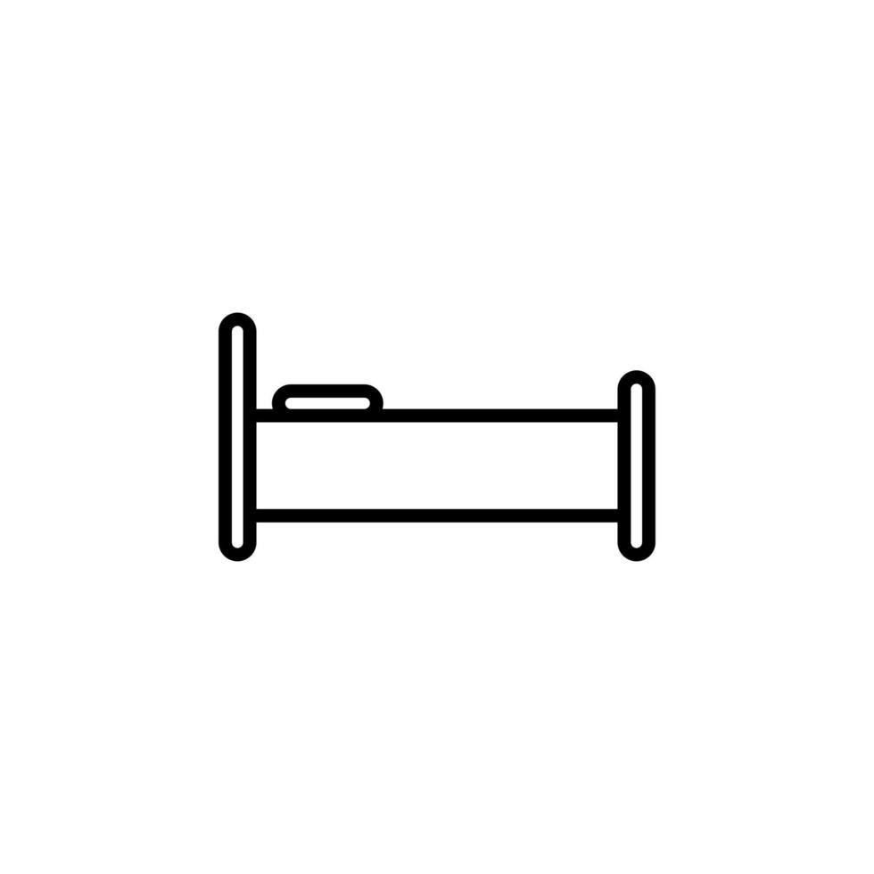Bed Line Icon, Vector, Illustration, Logo Template. Suitable For Many Purposes. vector