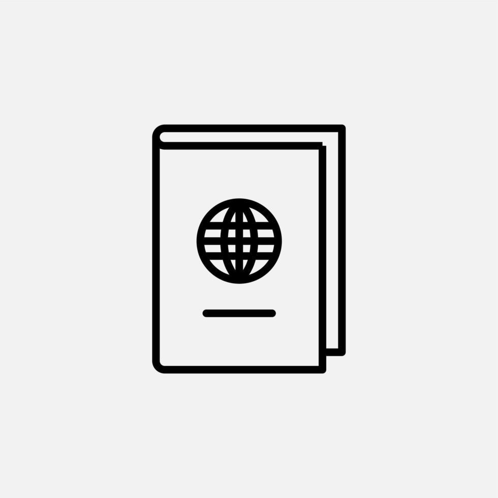 Passport, Travel, Business Line Icon, Vector, Illustration, Logo Template. Suitable For Many Purposes vector