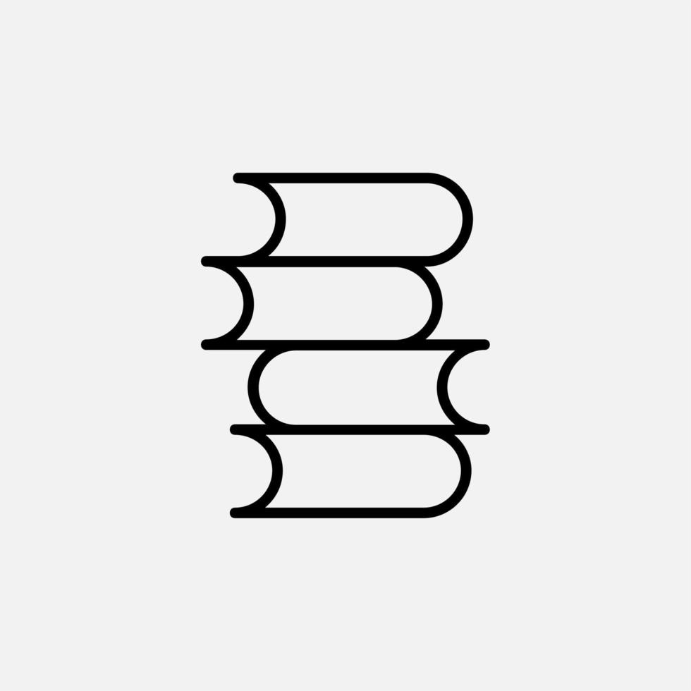 Book, Read, Library, Study Line Icon, Vector, Illustration, Logo Template. Suitable For Many Purposes vector