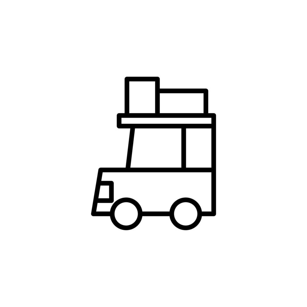 Vehicle, Car, Automobile Line Icon, Vector, Illustration, Logo Template. Suitable For Many Purposes. vector