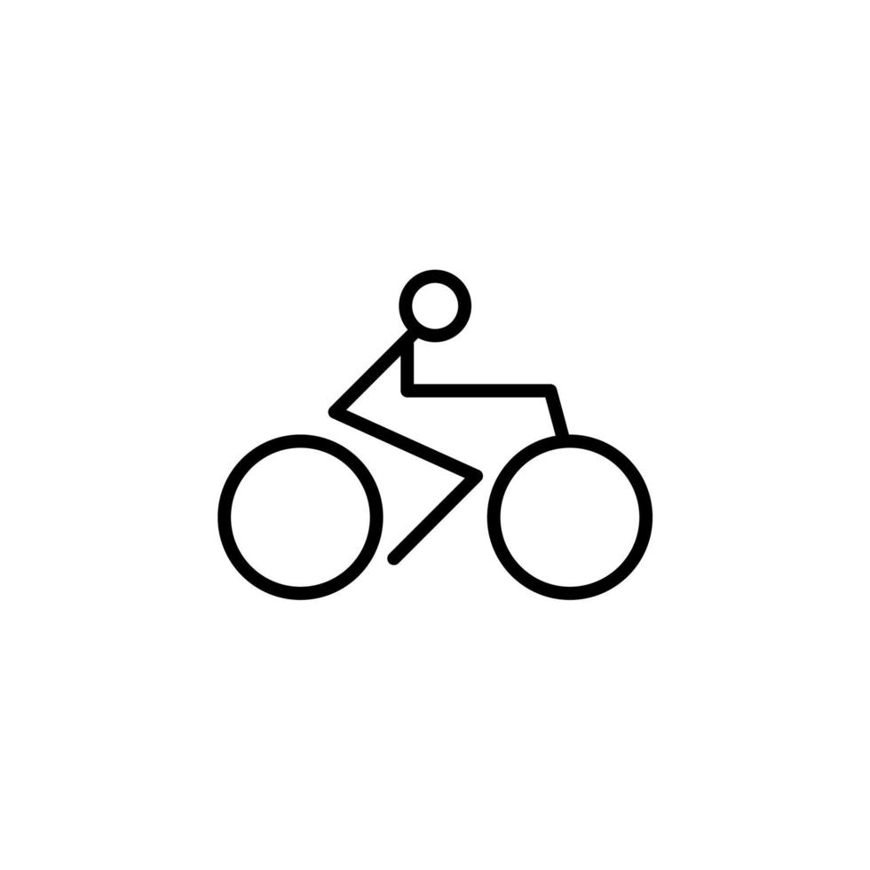 bicicleta, icono de línea de bicicleta, vector, ilustración, plantilla de logotipo. adecuado para muchos propósitos. vector