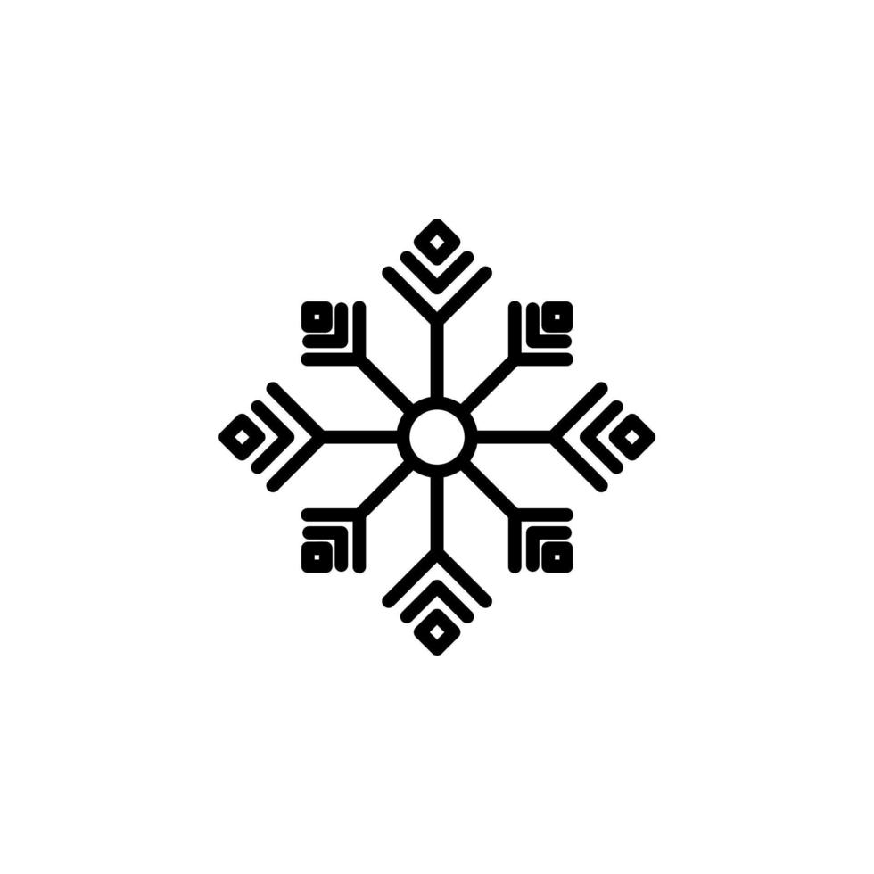 Winter, Snowfall, Snow, Snowflake Line Icon, Vector, Illustration, Logo Template. Suitable For Many Purposes. vector