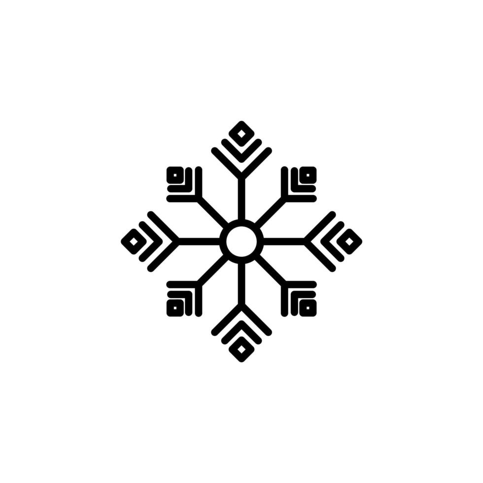 Winter, Snowfall, Snow, Snowflake Line Icon, Vector, Illustration, Logo Template. Suitable For Many Purposes. vector