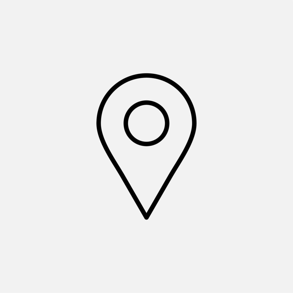 Gps, Map, Navigation, Direction Line Icon, Vector, Illustration, Logo Template. Suitable For Many Purposes vector