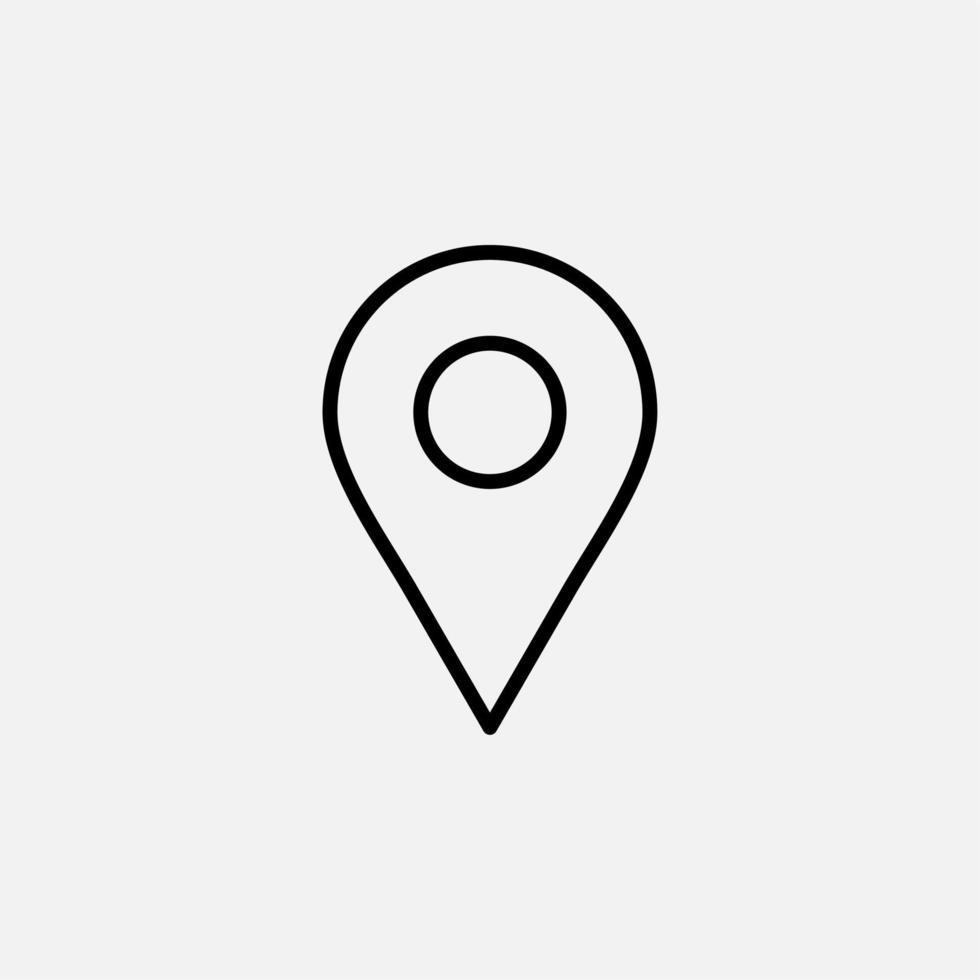 gps, mapa, navegación, icono de línea de dirección, vector, ilustración, plantilla de logotipo. adecuado para muchos propósitos vector