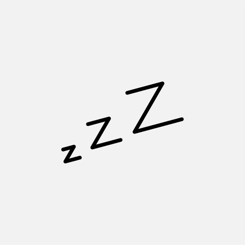 dormir, siesta, icono de línea nocturna, vector, ilustración, plantilla de logotipo. adecuado para muchos propósitos. vector