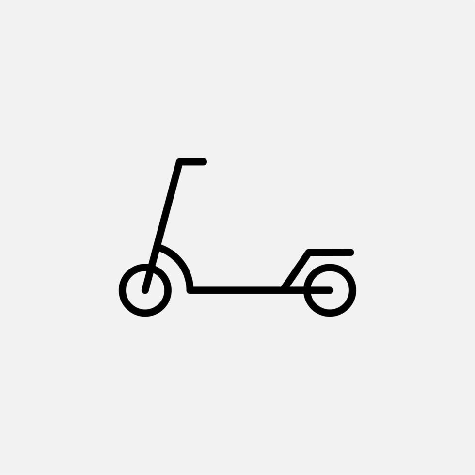 Scooter, Kick Scooter Line Icon, Vector, Illustration, Logo Template. Suitable For Many Purposes vector