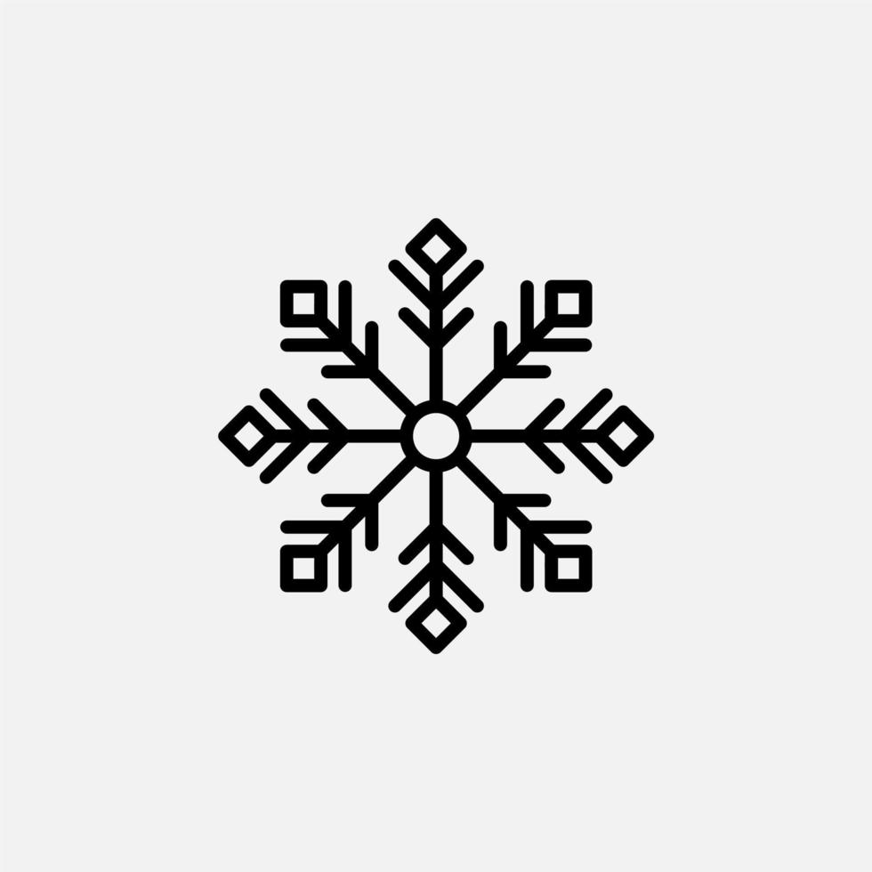 Winter, Snowfall, Snow, Snowflake Line Icon, Vector, Illustration, Logo Template. Suitable For Many Purposes. vector