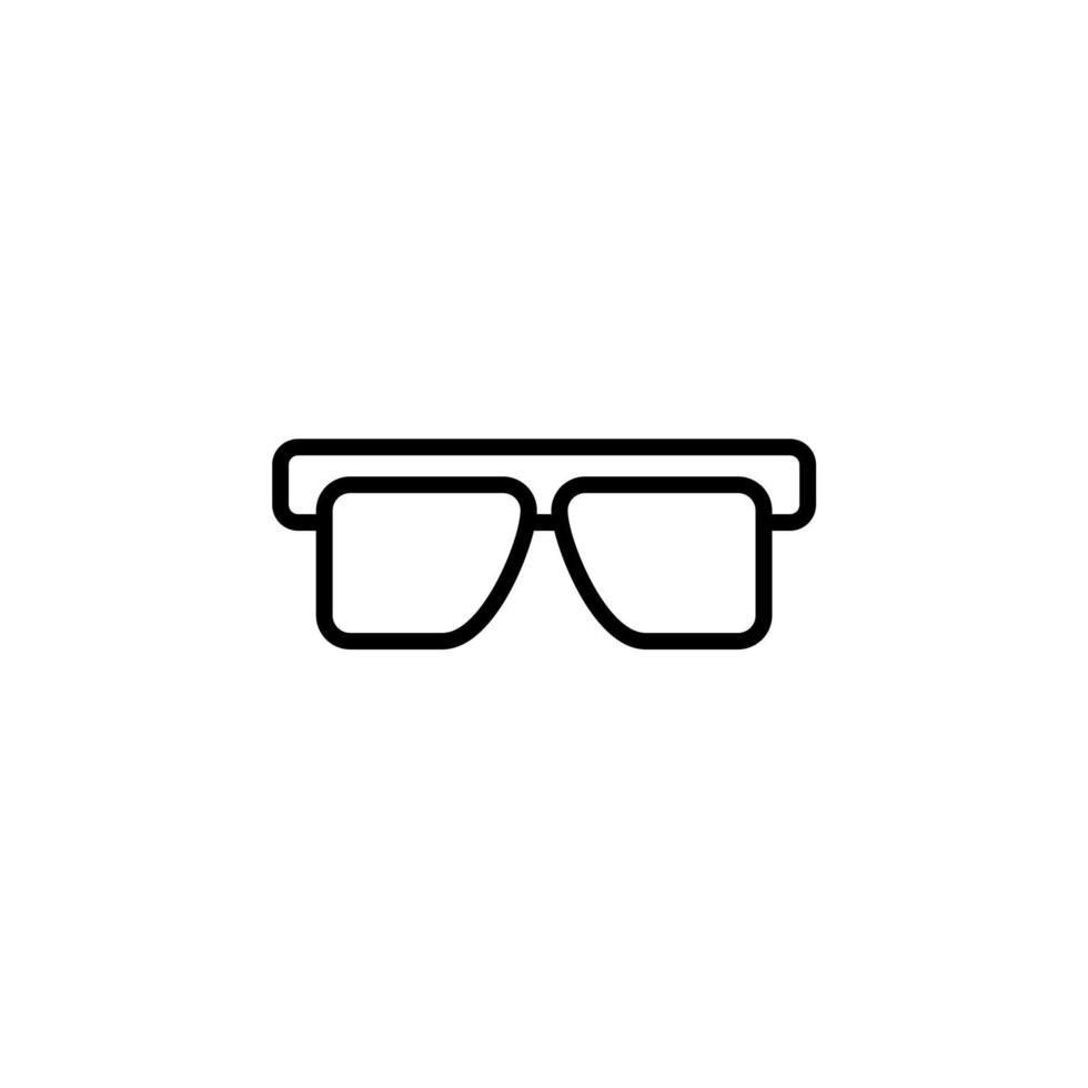 Glasses, Sunglasses, Eyeglasses, Spectacles Line Icon, Vector, Illustration, Logo Template. Suitable For Many Purposes. vector