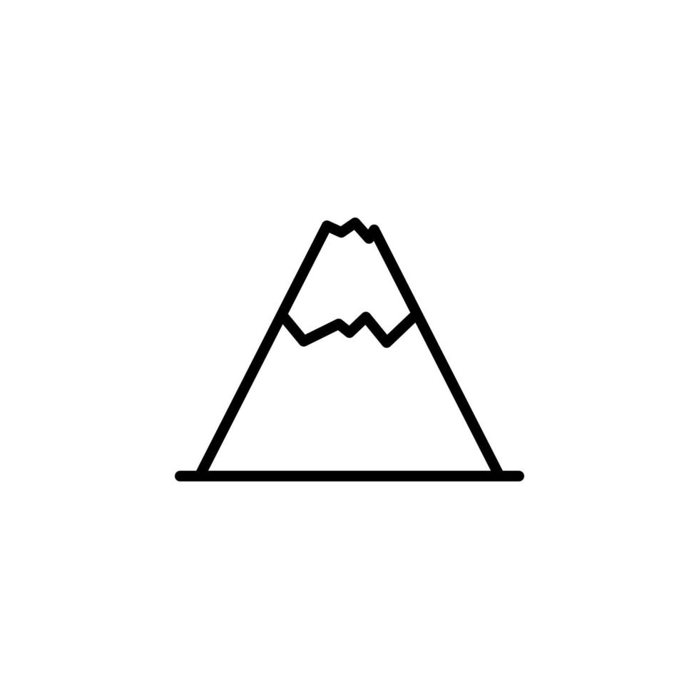 Mountain Line Icon, Vector, Illustration, Logo Template. Suitable For Many Purposes. vector
