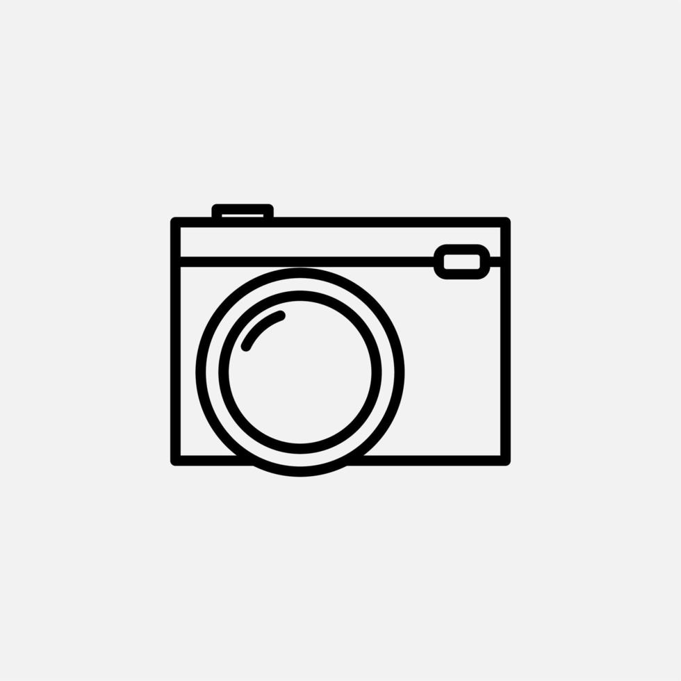 cámara, fotografía, digital, icono de línea de foto, vector, ilustración, plantilla de logotipo. adecuado para muchos propósitos. vector