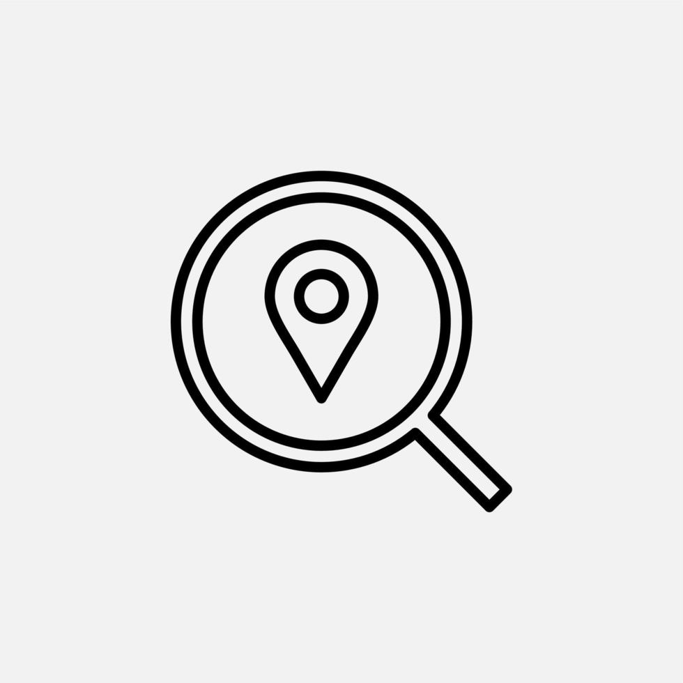 Gps, Map, Navigation, Direction Line Icon, Vector, Illustration, Logo Template. Suitable For Many Purposes. vector