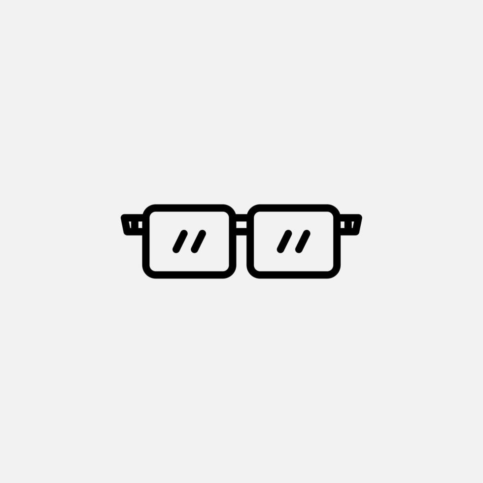 Glasses, Sunglasses, Eyeglasses, Spectacles Line Icon, Vector, Illustration, Logo Template. Suitable For Many Purposes. vector