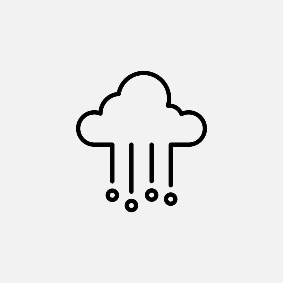 Winter, Snowfall, Snow, Snowflake Line Icon, Vector, Illustration, Logo Template. Suitable For Many Purposes. vector