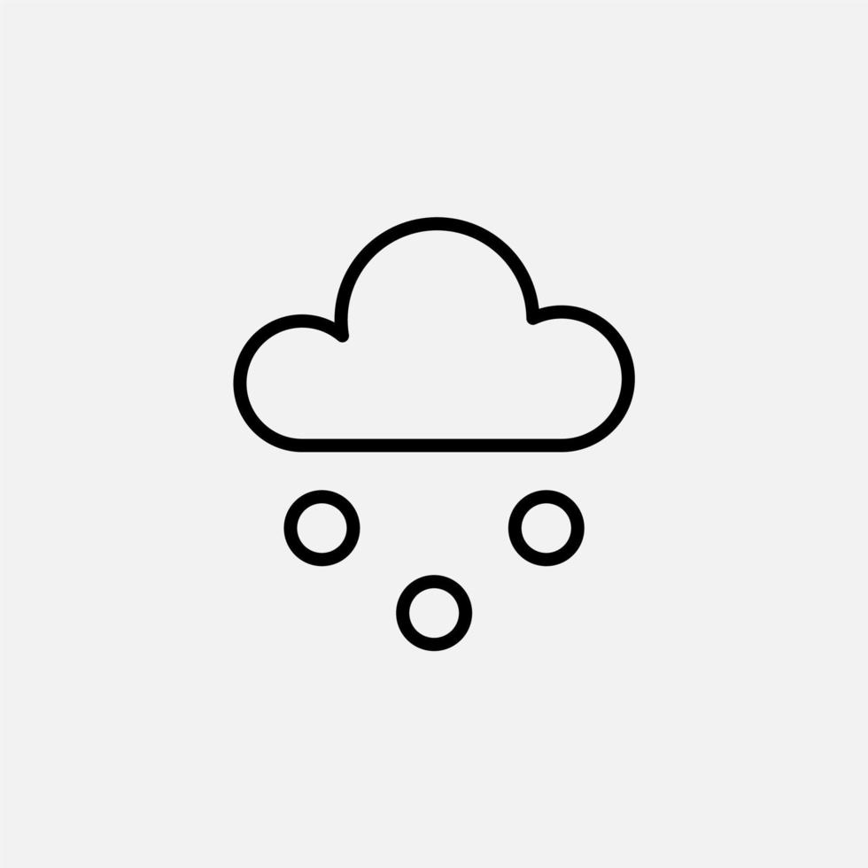 Winter, Snowfall, Snow Line Icon, Vector, Illustration, Logo Template. Suitable For Many Purposes. vector