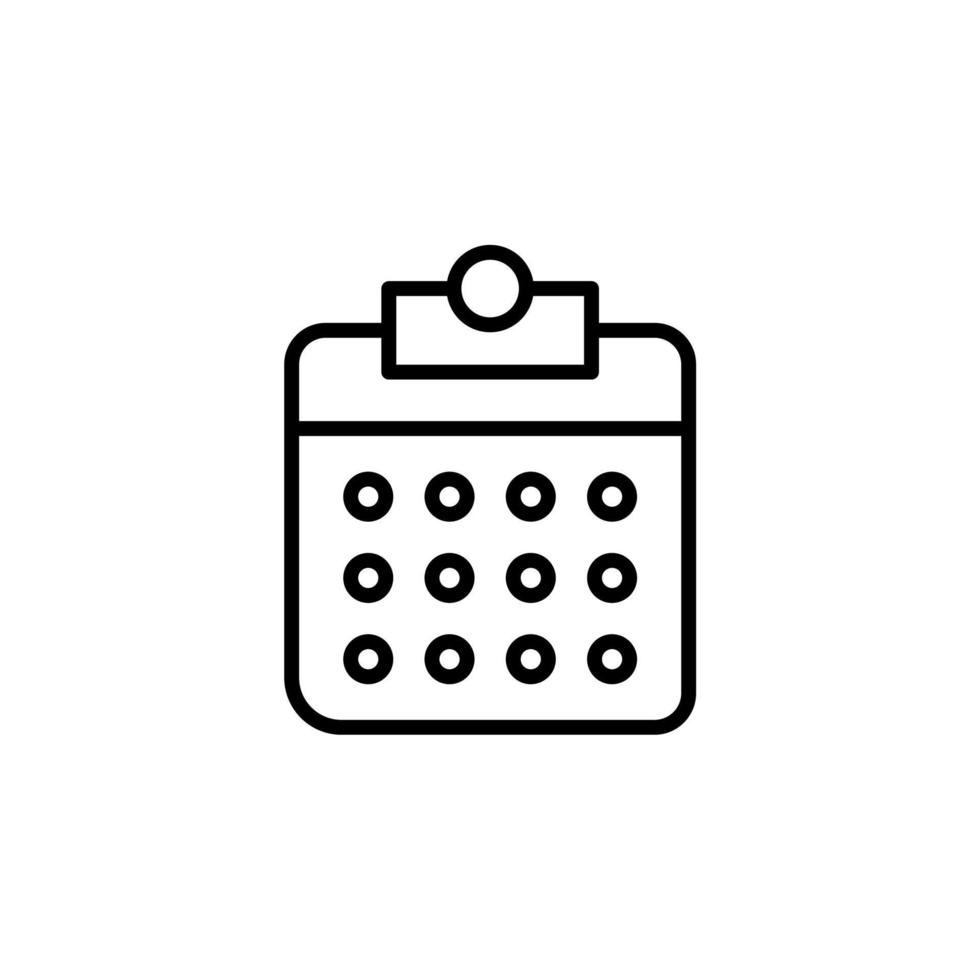 Calendar, Schedule, Date Line Icon, Vector, Illustration, Logo Template. Suitable For Many Purposes. vector