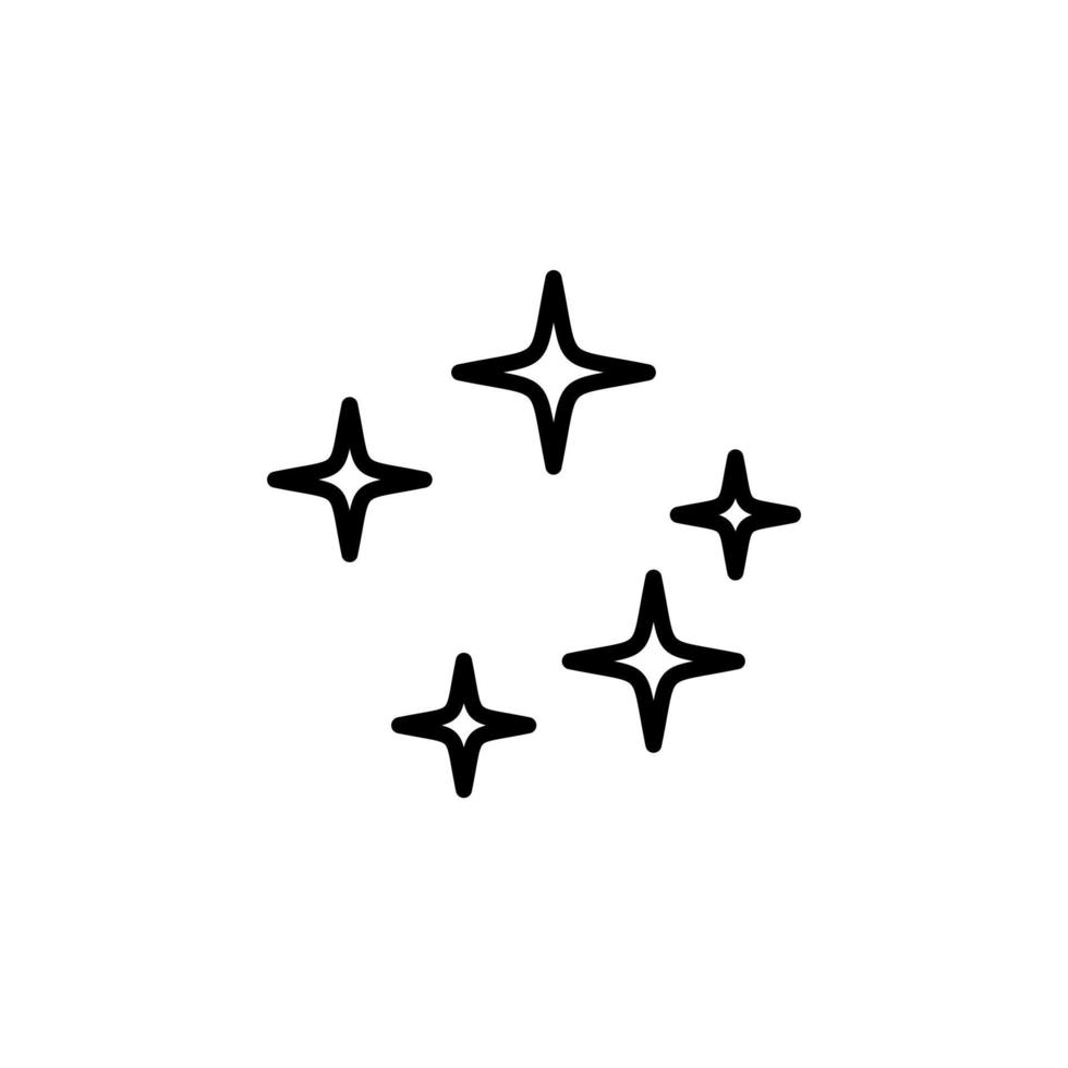 Stars, Night Line Icon, Vector, Illustration, Logo Template. Suitable For Many Purposes. vector