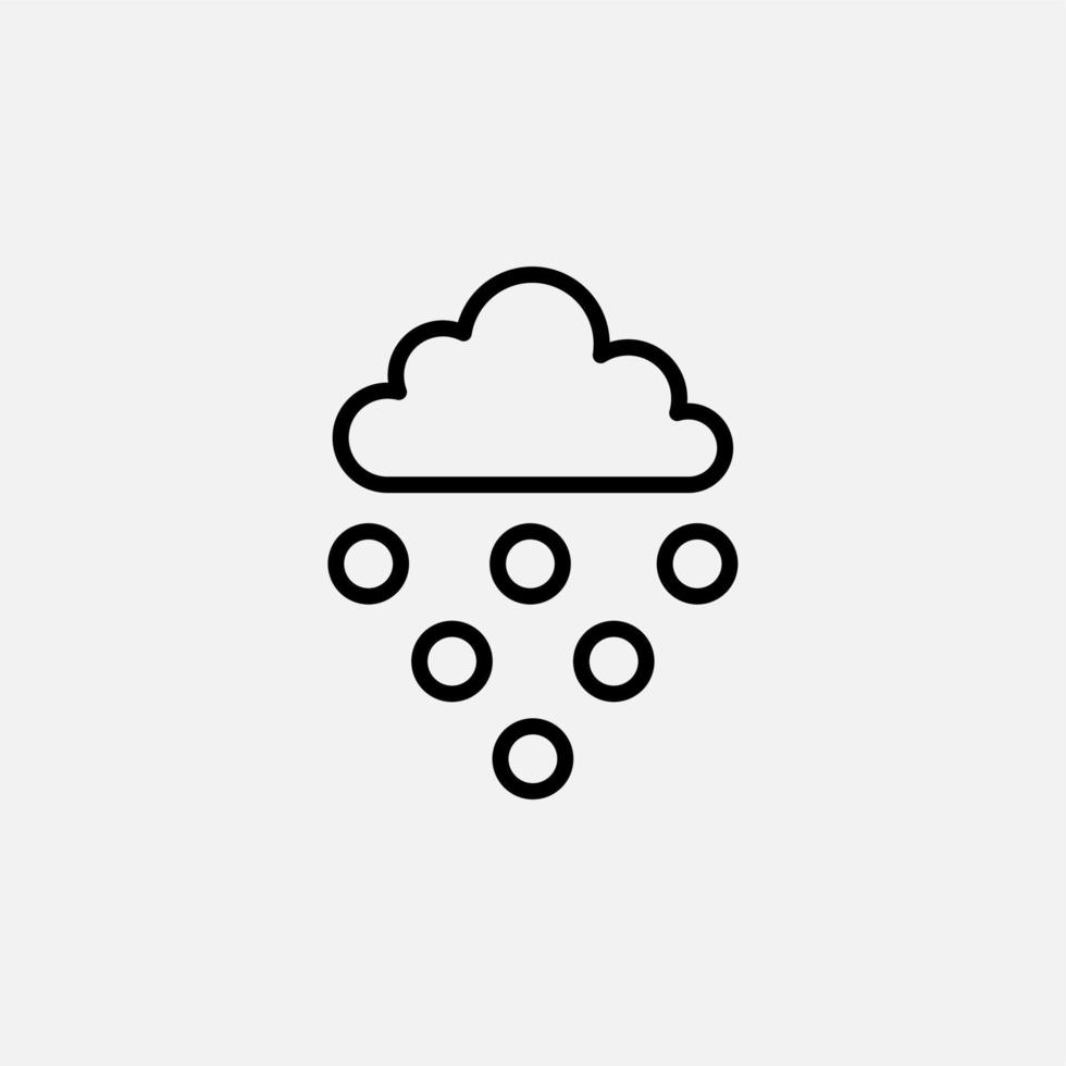 Winter, Snowfall, Snow, Snowflake Line Icon, Vector, Illustration, Logo Template. Suitable For Many Purposes. vector