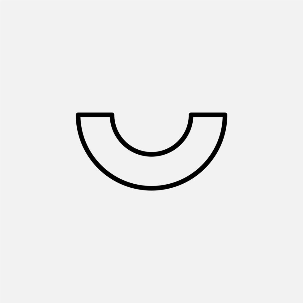Melon Line Icon, Vector, Illustration, Logo Template. Suitable For Many Purposes. vector
