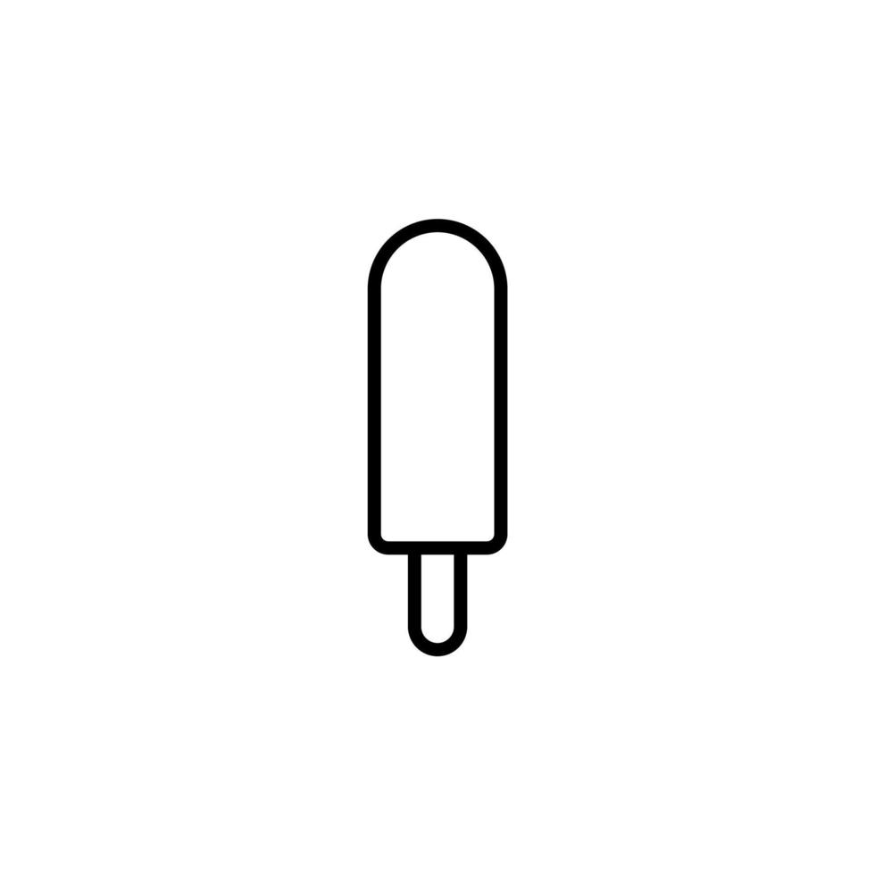 helado, icono de línea de crema, vector, ilustración, plantilla de logotipo. adecuado para muchos propósitos. vector