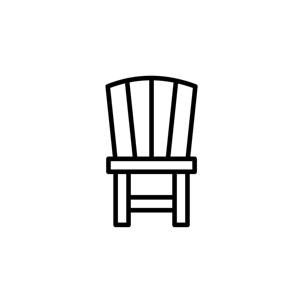 Chair, Seat Line Icon, Vector, Illustration, Logo Template. Suitable For Many Purposes. vector