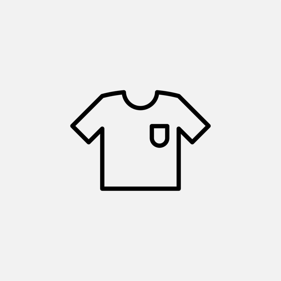 camisa, moda, polo, icono de línea de ropa, vector, ilustración, plantilla de logotipo. adecuado para muchos propósitos. vector