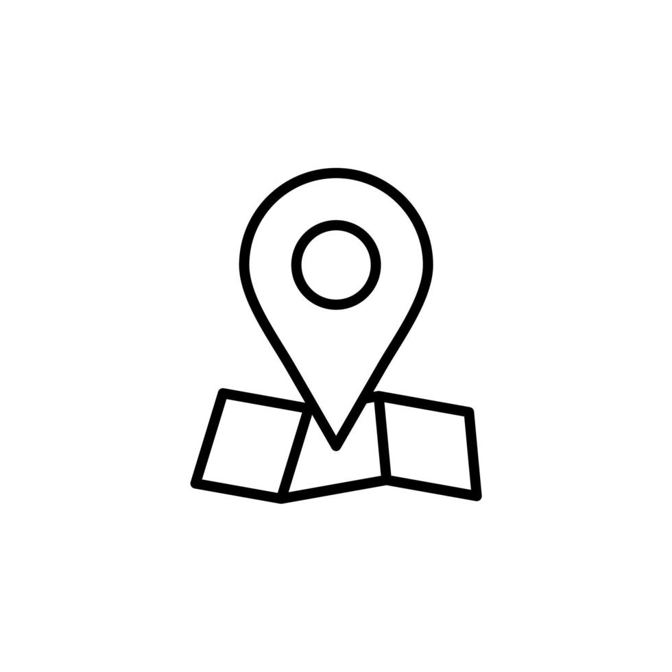 gps, mapa, navegación, icono de línea de dirección, vector, ilustración, plantilla de logotipo. adecuado para muchos propósitos vector