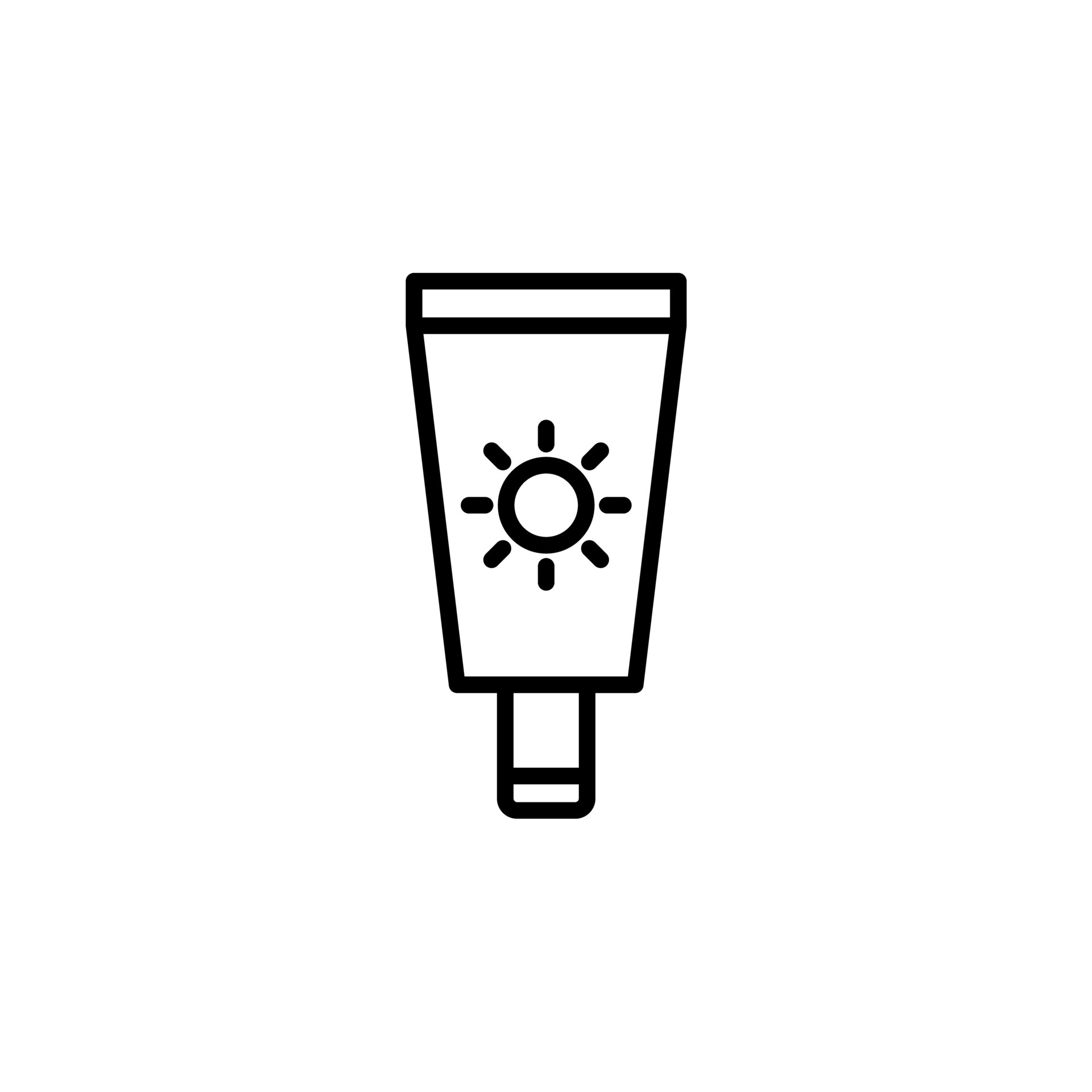 Sunblock, Sunscreen, Lotion, Summer Line Icon, Vector, Illustration