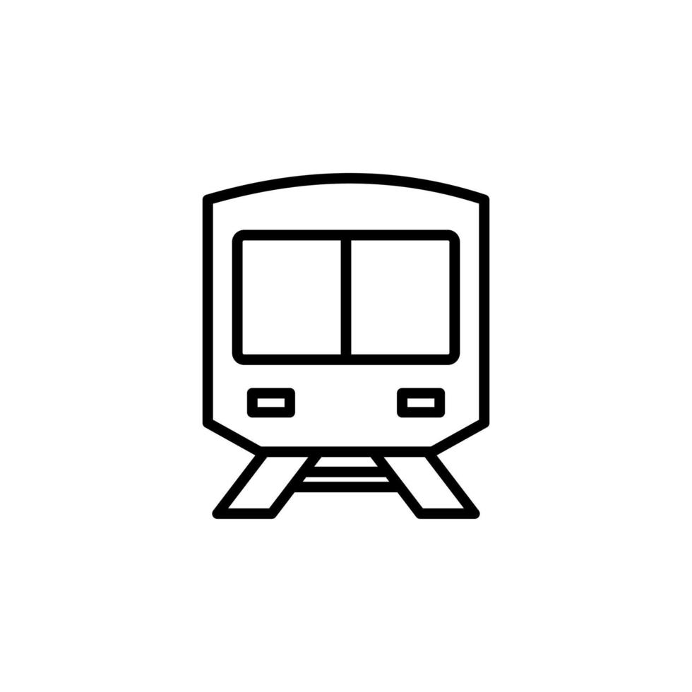 tren, locomotora, icono de línea de transporte, vector, ilustración, plantilla de logotipo. adecuado para muchos propósitos. vector