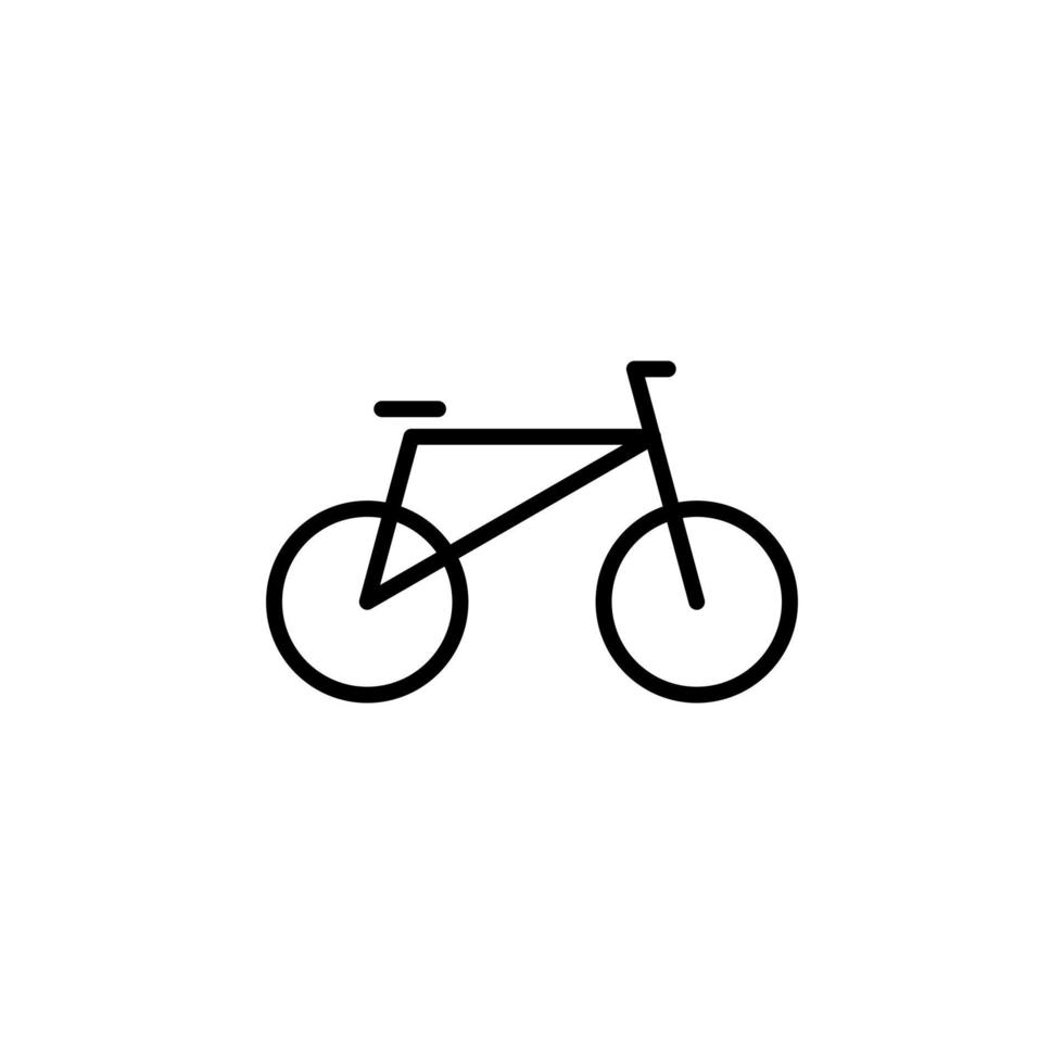 bicicleta, icono de línea de bicicleta, vector, ilustración, plantilla de logotipo. adecuado para muchos propósitos. vector