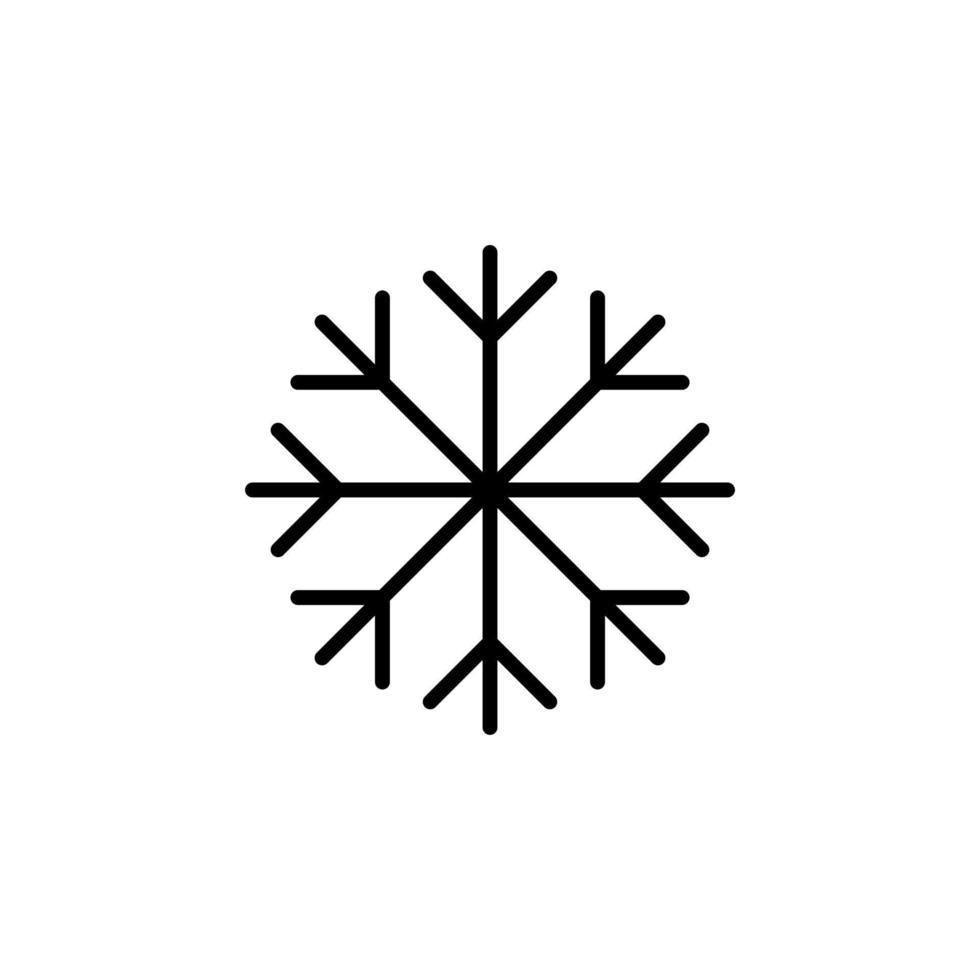 Winter, Snowfall, Snow, Snowflake Line Icon, Vector, Illustration, Logo Template. Suitable For Many Purposes. vector