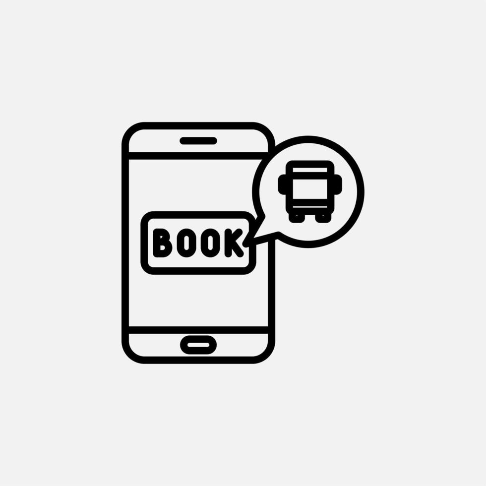 Booking, Ticket, Order Line Icon, Vector, Illustration, Logo Template. Suitable For Many Purposes. vector