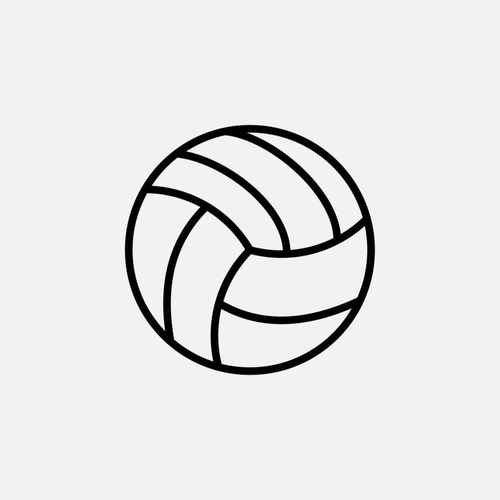 Icono de línea de voleibol, vector, ilustración, plantilla de logotipo. adecuado para muchos propósitos. vector