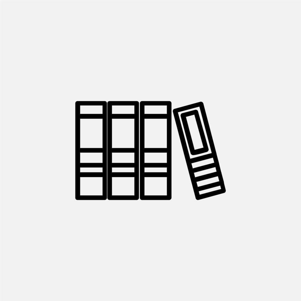 Book, Read, Library, Study Line Icon, Vector, Illustration, Logo Template. Suitable For Many Purposes vector
