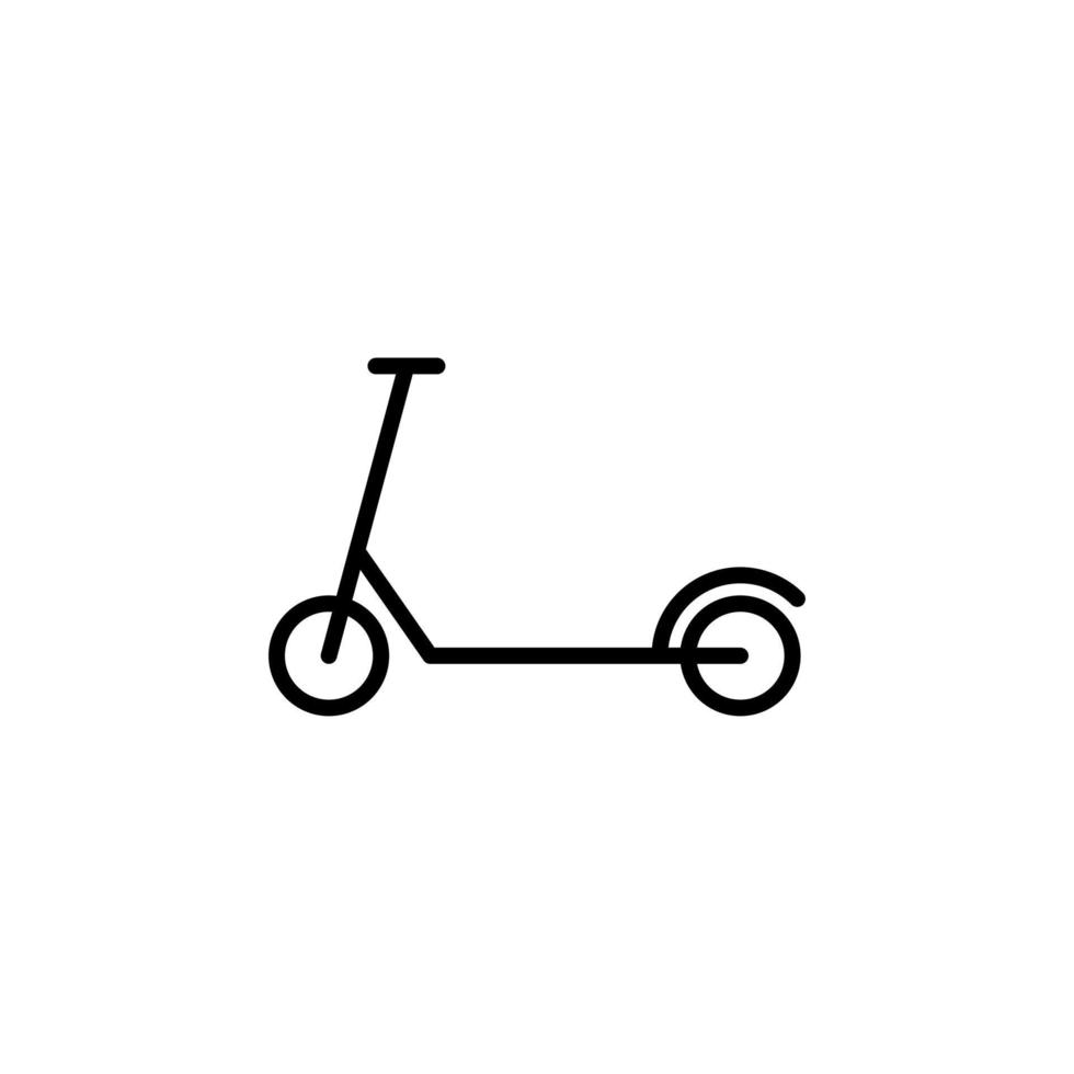 Icono de línea de scooter, vector, Ilustración, plantilla de logotipo. adecuado para muchos propósitos. vector