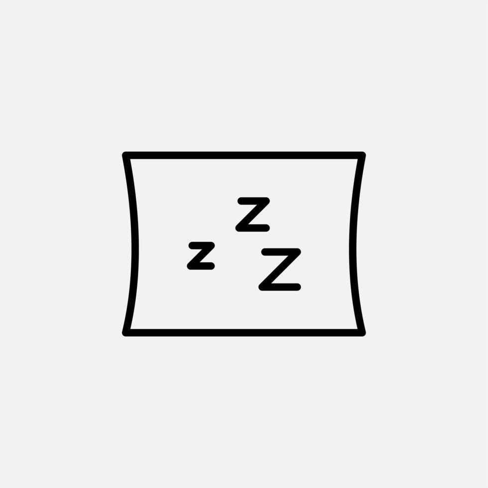 dormir, siesta, icono de línea nocturna, vector, ilustración, plantilla de logotipo. adecuado para muchos propósitos. vector