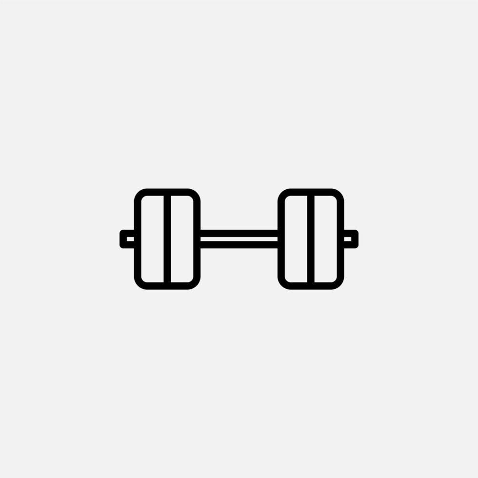 gimnasio, fitness, icono de línea de peso, vector, ilustración, plantilla de logotipo. adecuado para muchos propósitos. vector